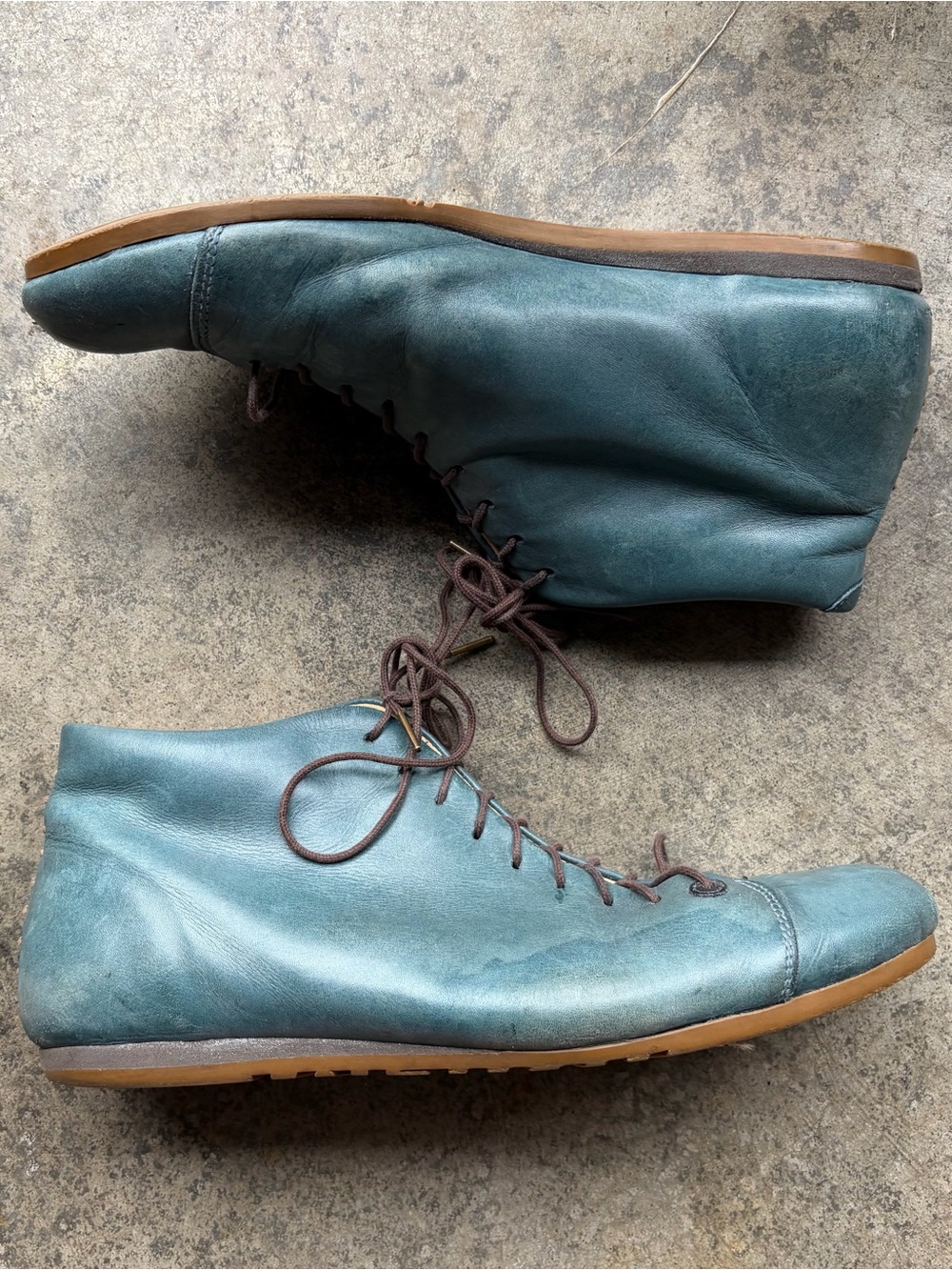 Atheist Ich Bin Das Emerald Boot Leather Handmade Casual Minimalist
